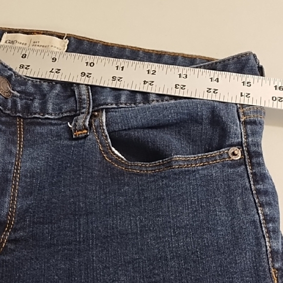 GAP Dark Denim the Perfect Boot 5 Pocket Jean Stretch Tall - Picture 3 of 10